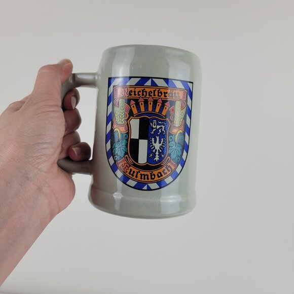Vintage German Stein Reichelbräu Kulmbach Germany USA Beer Mug coffee cup retro. - Picture 15 of 16